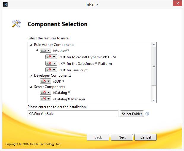Component selection