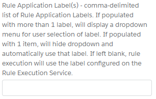 Rule Application Label(s) field left blank, with a single Run Rules button